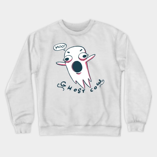 Ghost Cow Crewneck Sweatshirt by neilkohney